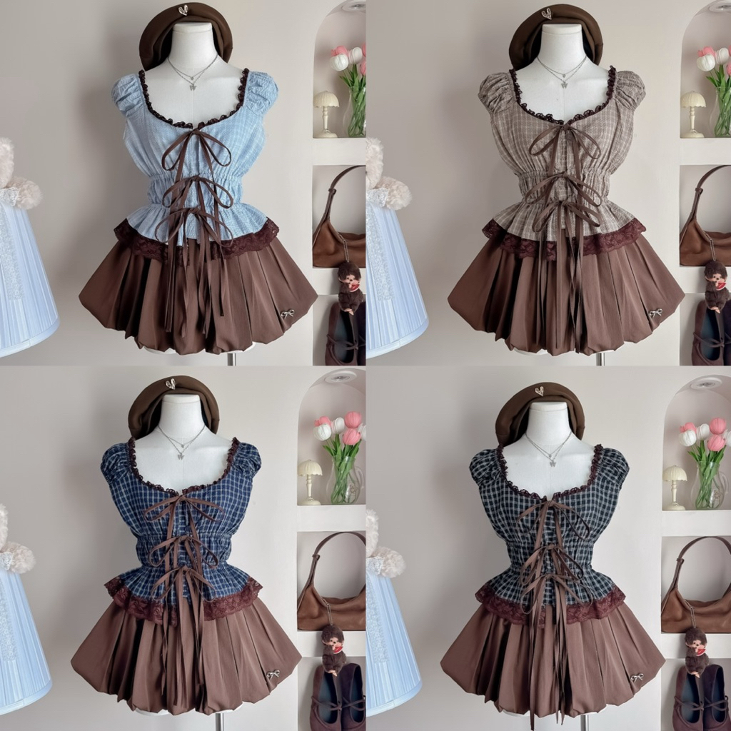 Canny look Smocked Shirt With Built-In Sleeves Volleyball Skirt Very ...