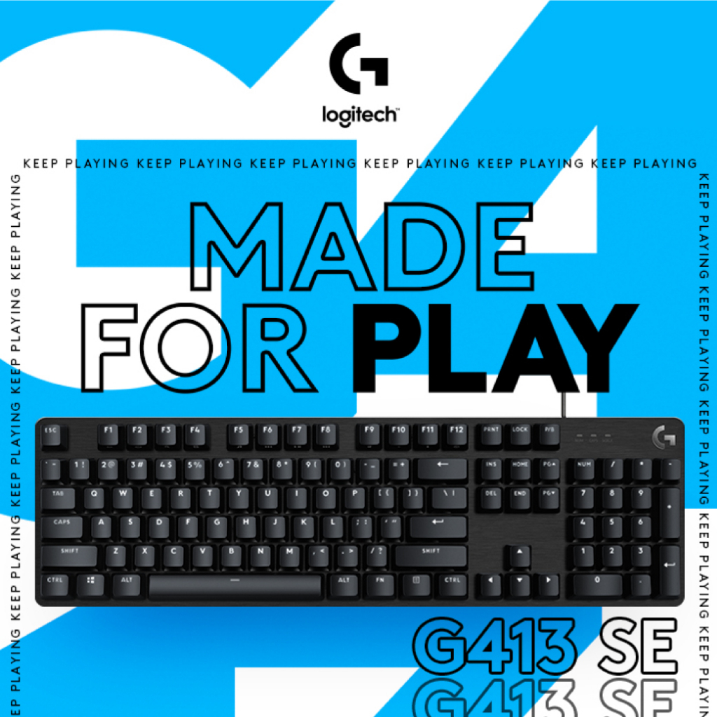 Logitech G413 SE Full-Size Mechanical Gaming Keyboard Standard-Sized ...