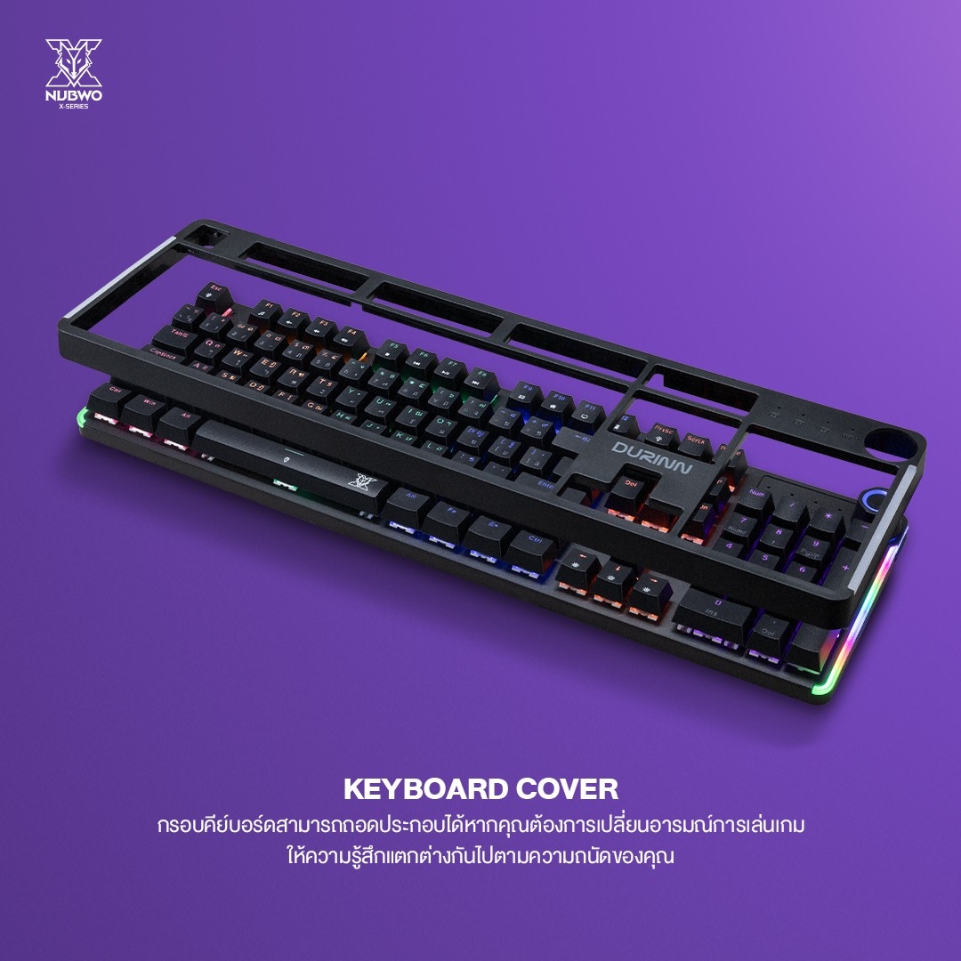 NUBWO DURINN Mini RGB Gaming Keyboard 2 Colors Black/White 2 Switch ...