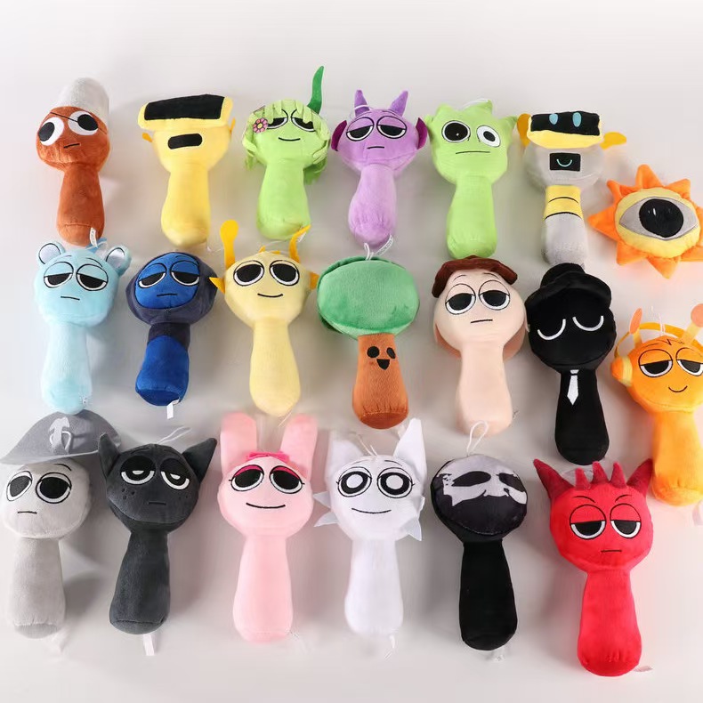 Thai Send Sprunki PlushToy Incredibox Gray Game Stuffed Doll Bag ...