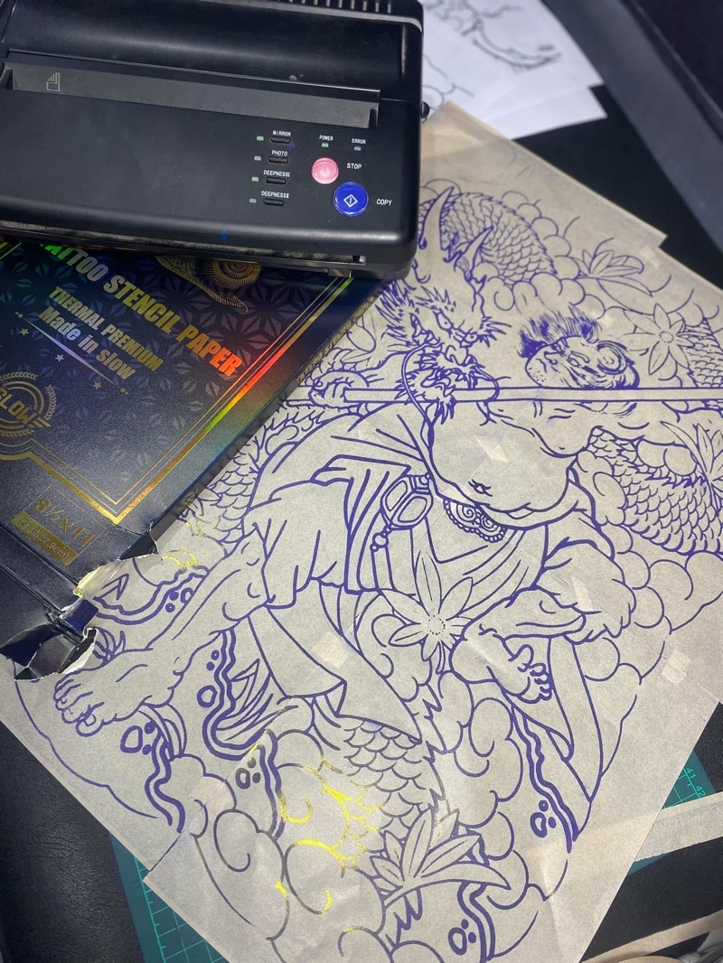 SLOW STENCIL PAPER Tracing Used With Machine (Removable Hands ...
