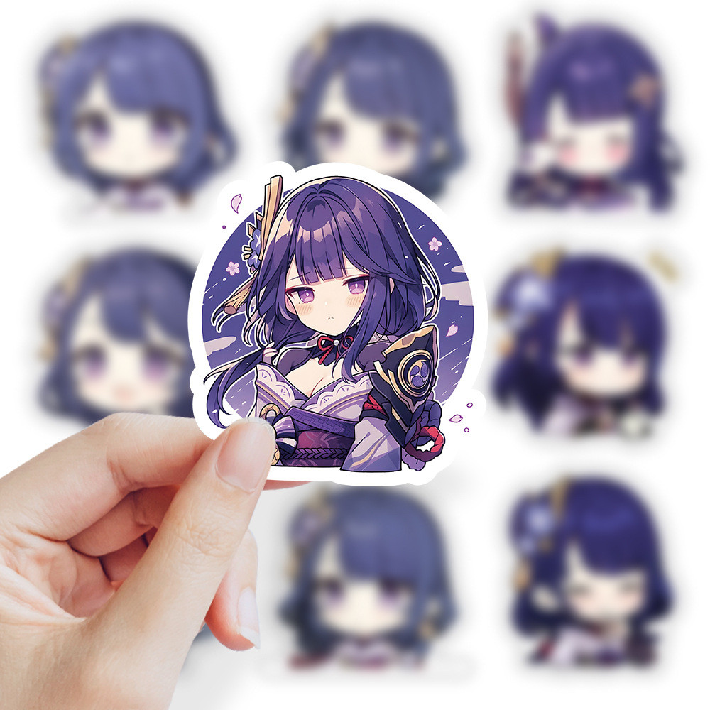 70 pcs DIY Character Stickers Raiden Games Genshin Impact Shogun ...