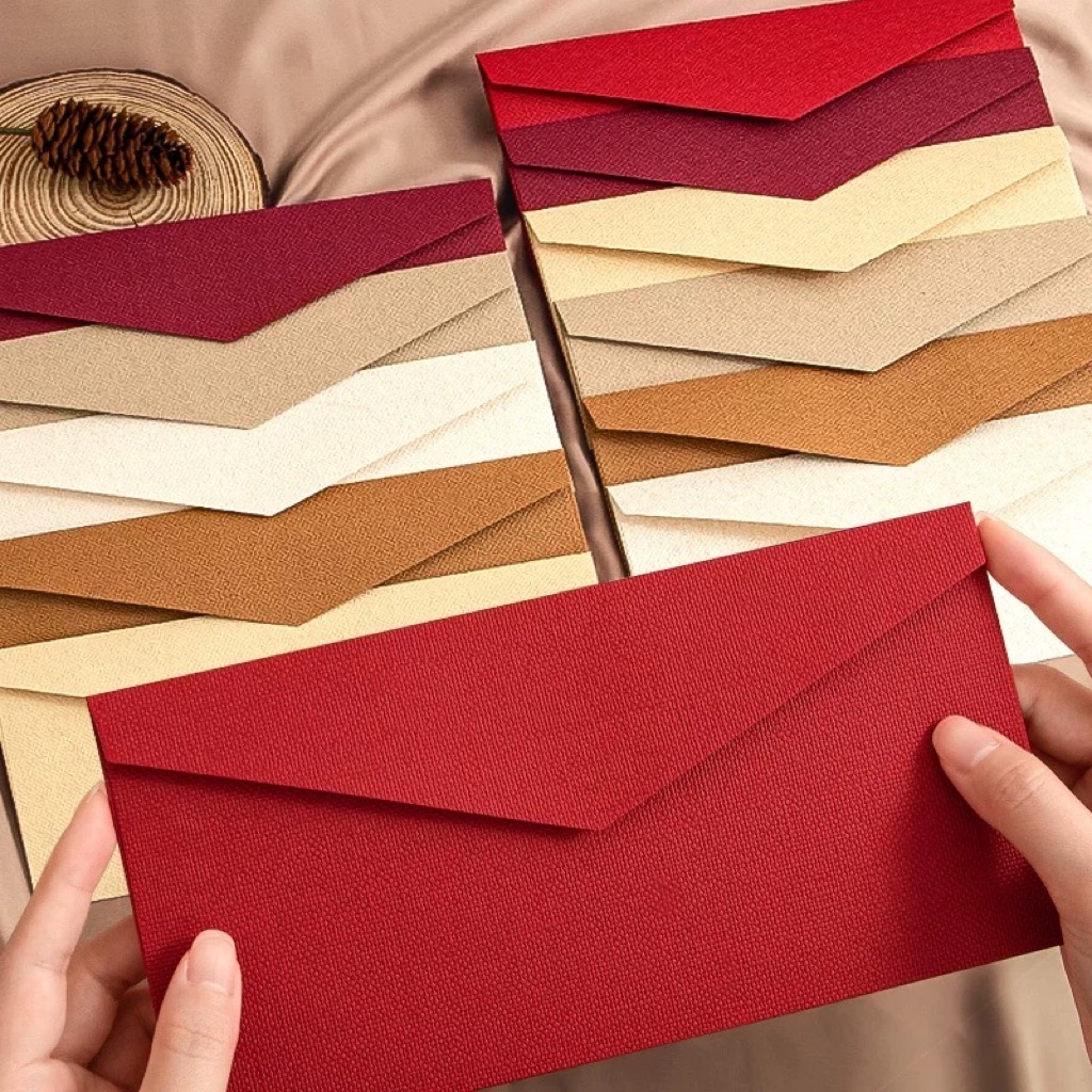 (En2) Long Kraft Paper Envelope Card Banknote Wedding Envelopes ...