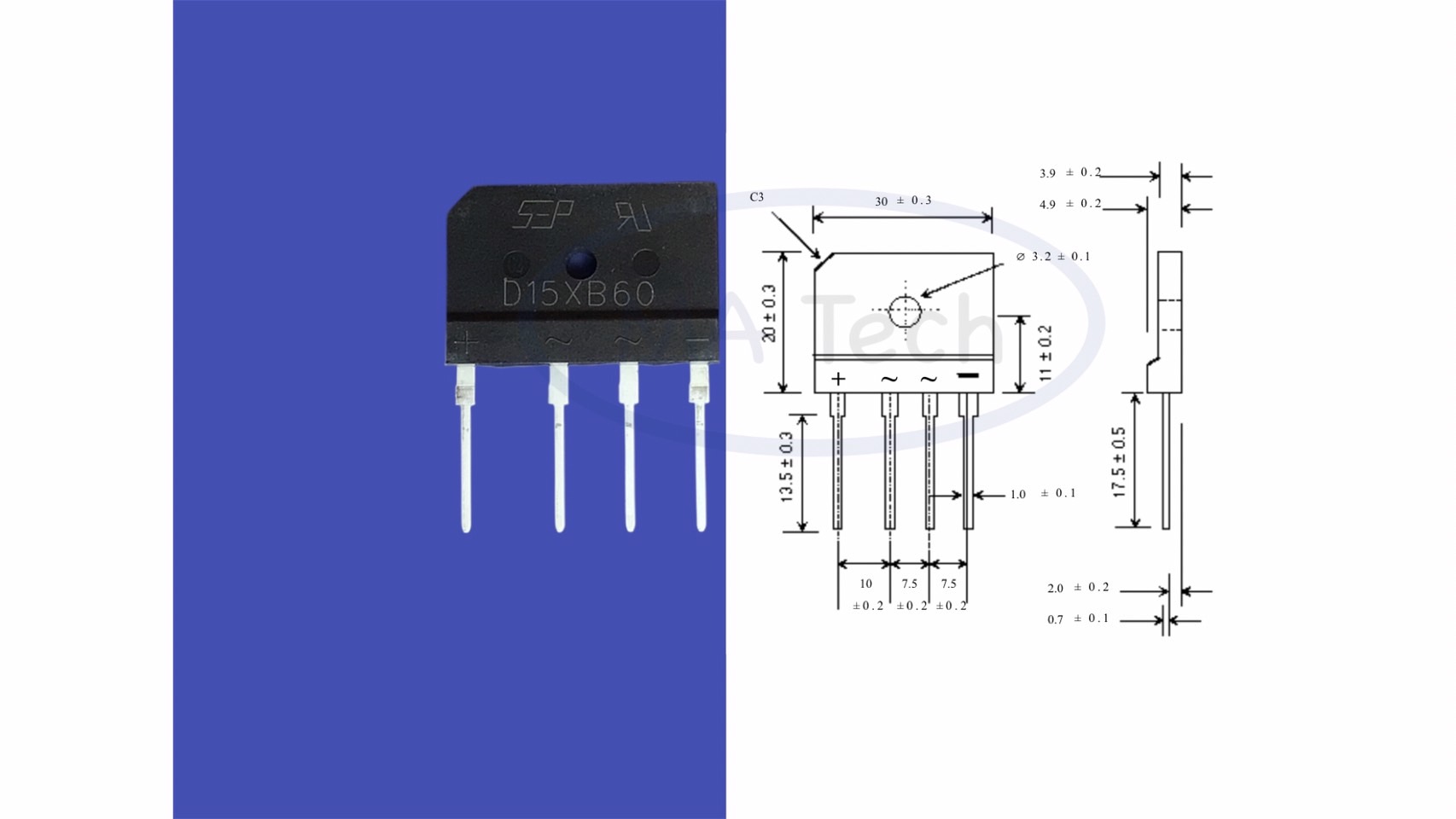 d15xb60 Diode Bridge 15A 600V 15A/600V Electric Stove Spare Parts ...