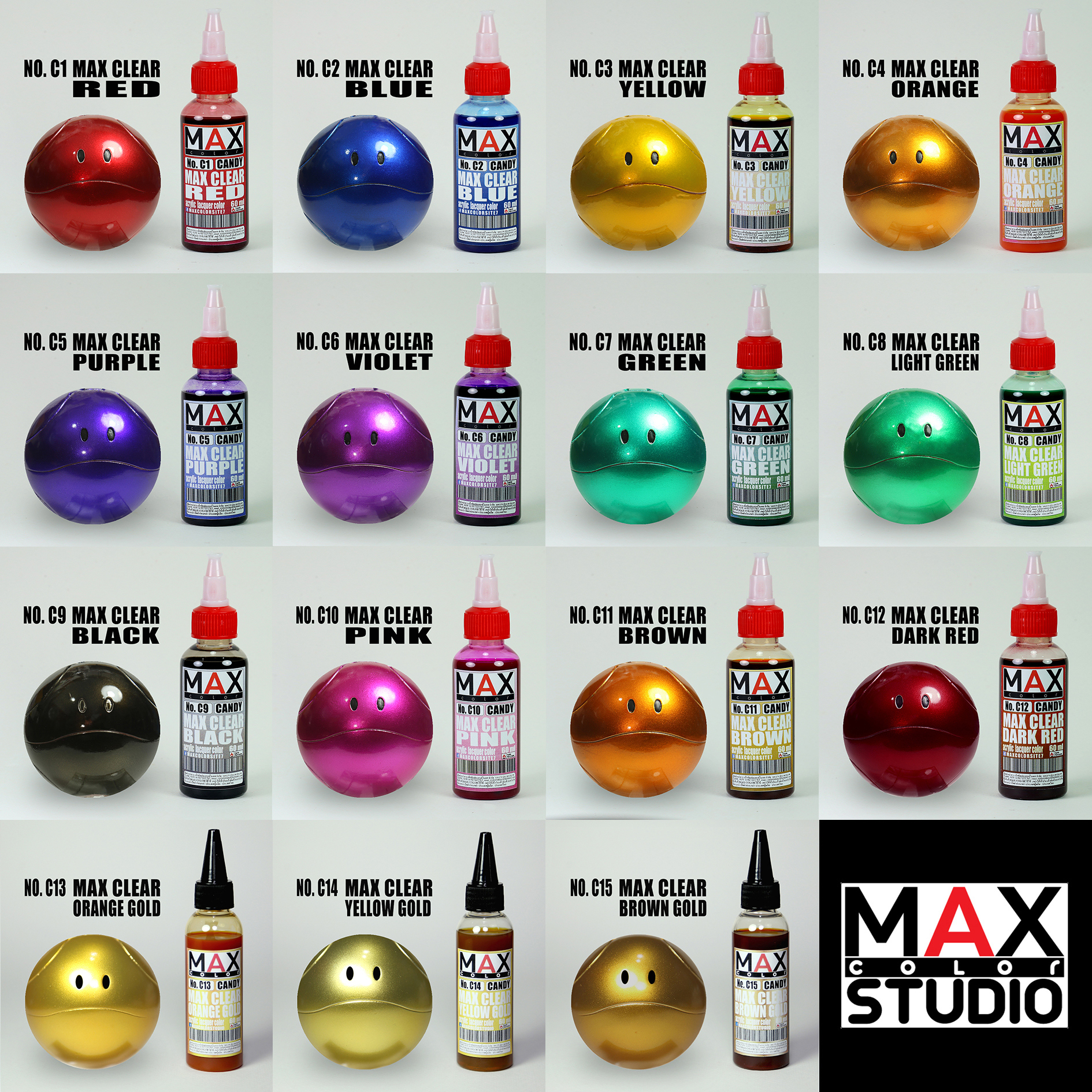 Maxcolor CLAER CANDY SERIES Paint Spray Model Gundam Tank Art Toy ...