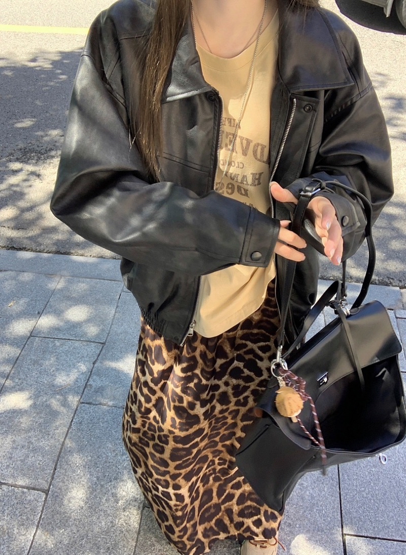 Roma Ruched Skirt Long Tiger main image 1
