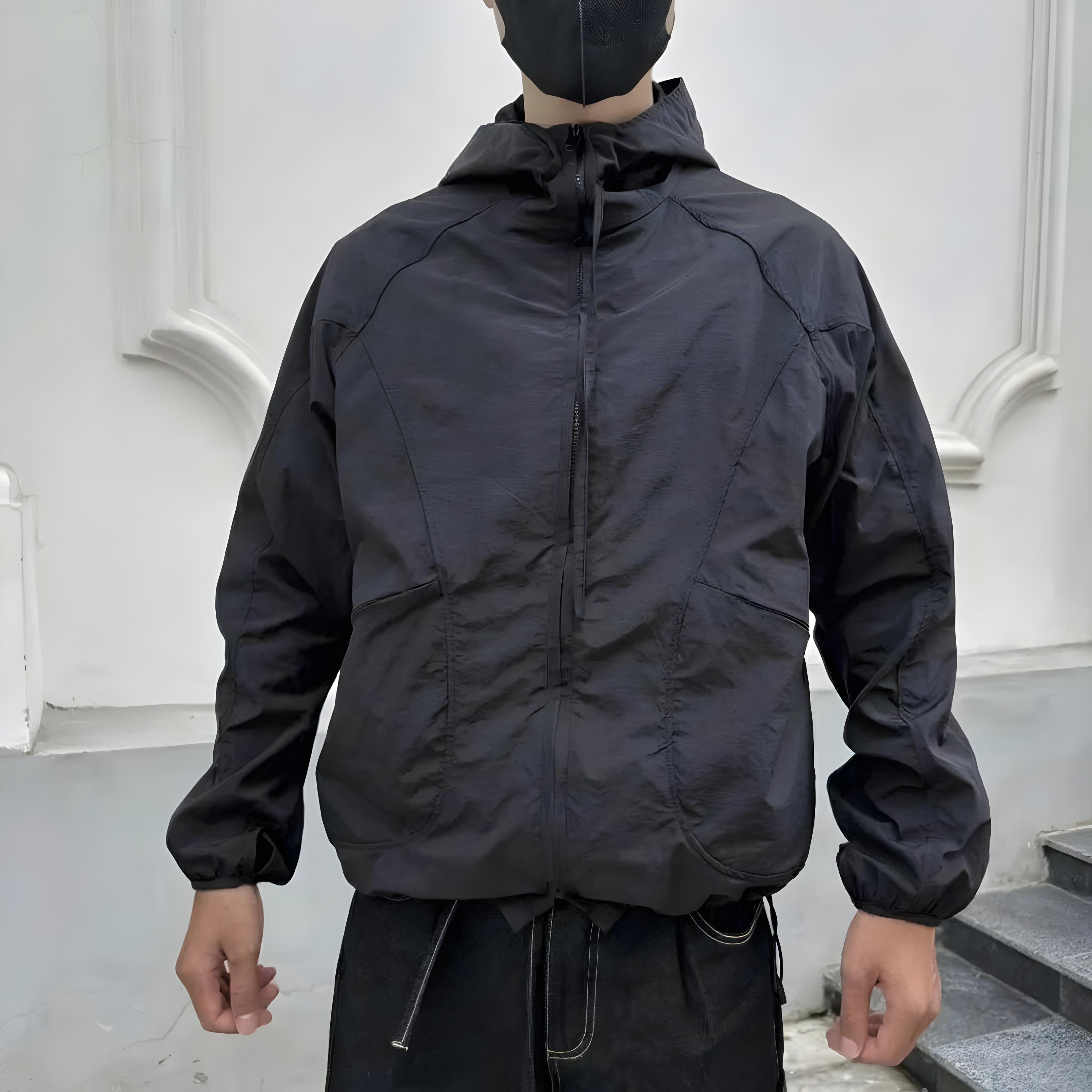 MANGO Techdry Windbreaker Unisex Lightweight Fabric With Hood | Shopee ...