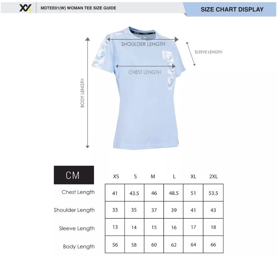 Women's Sports Shirt MAXX x STITCH Collection MDTEE01W (MDTEE01W ...