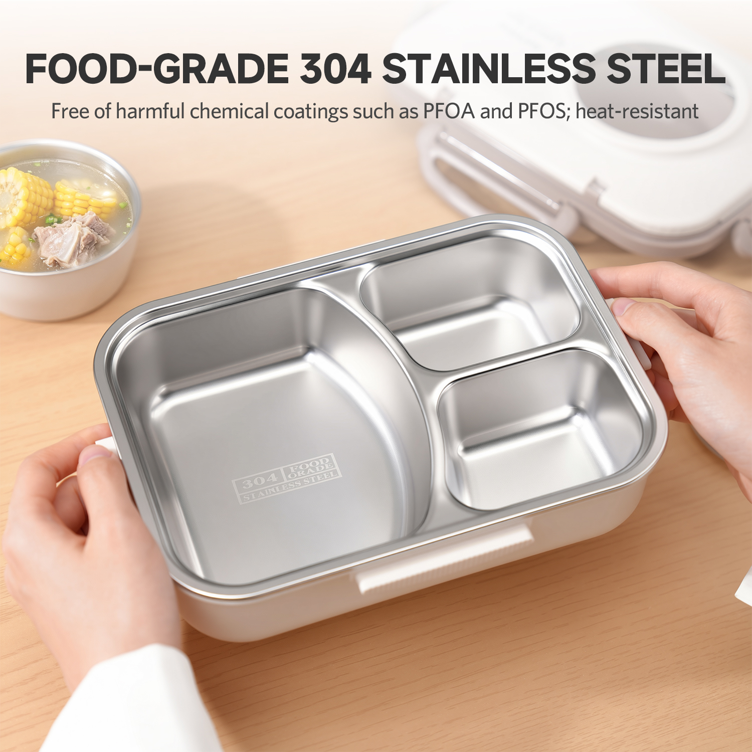 SUPVIBE SUPVIBE 304 Stainless Steel Food Storage Box Free 304 Stainless ...