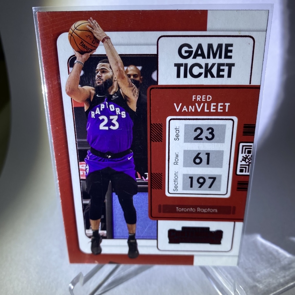 Basketball Player Card FRED VAV VLEET TORONTO RAPTORS GAME TICKET ...