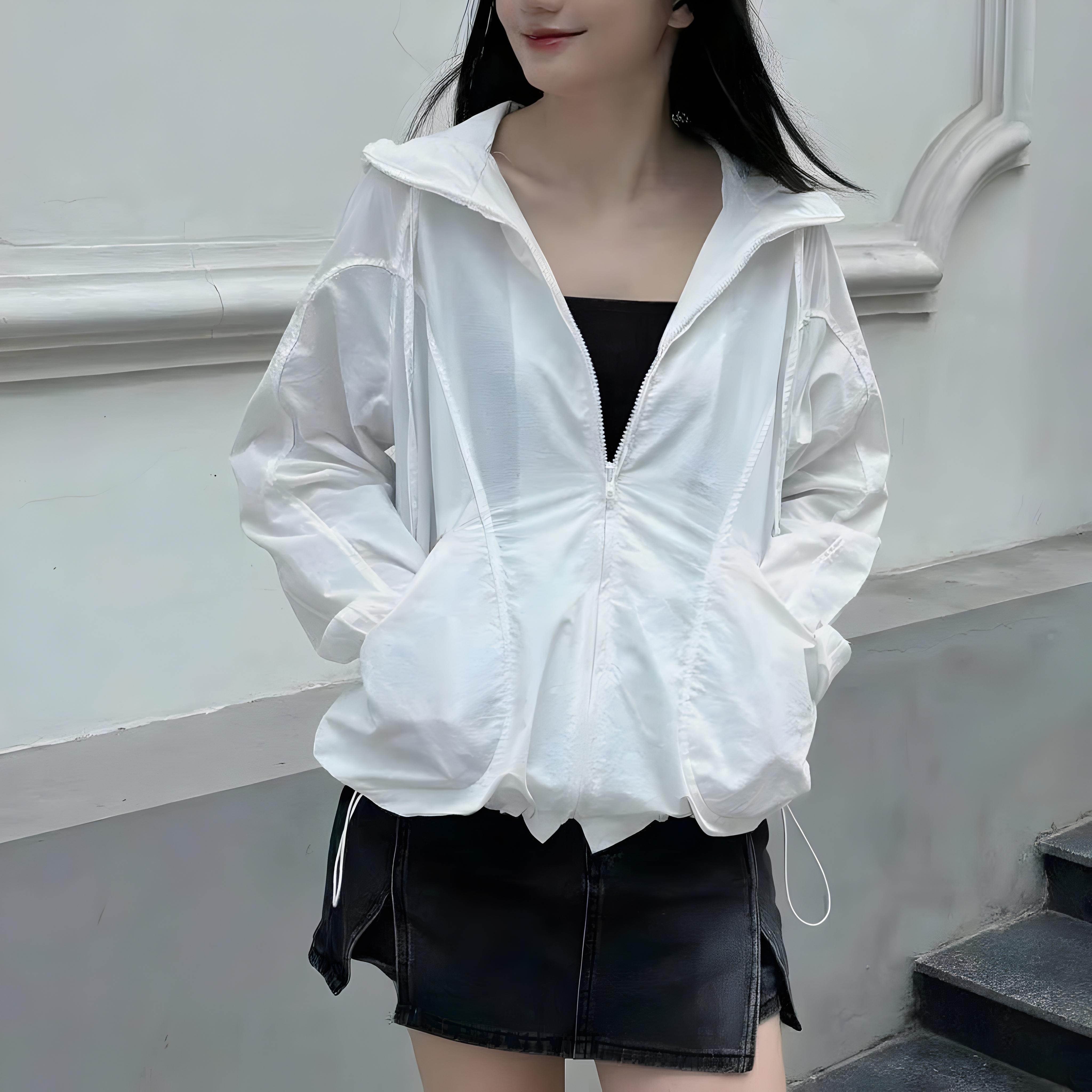 MANGO Techdry Windbreaker Unisex Lightweight Fabric With Hood | Shopee ...
