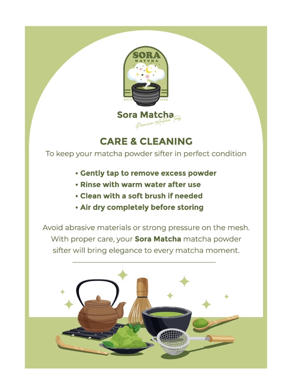 Sora Matcha | Powder Sifter Makes The Fine. No Lumps Made From Food ...
