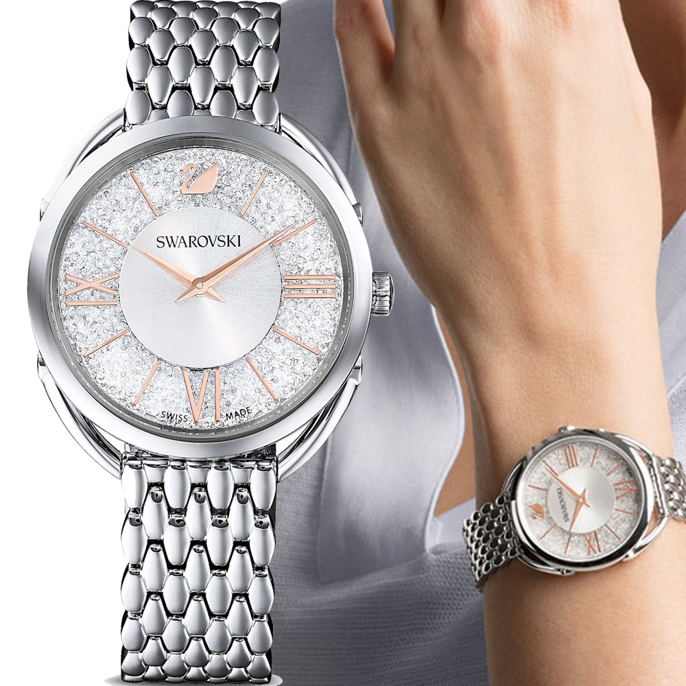 Original SWAROVSKI women watch 5452462 5452465 Swan Crystal Watch Girl ...