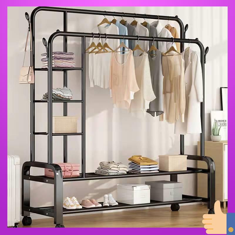 penyidai baju baby tempat gantung baju Hanger Floor Standing Double Row ...