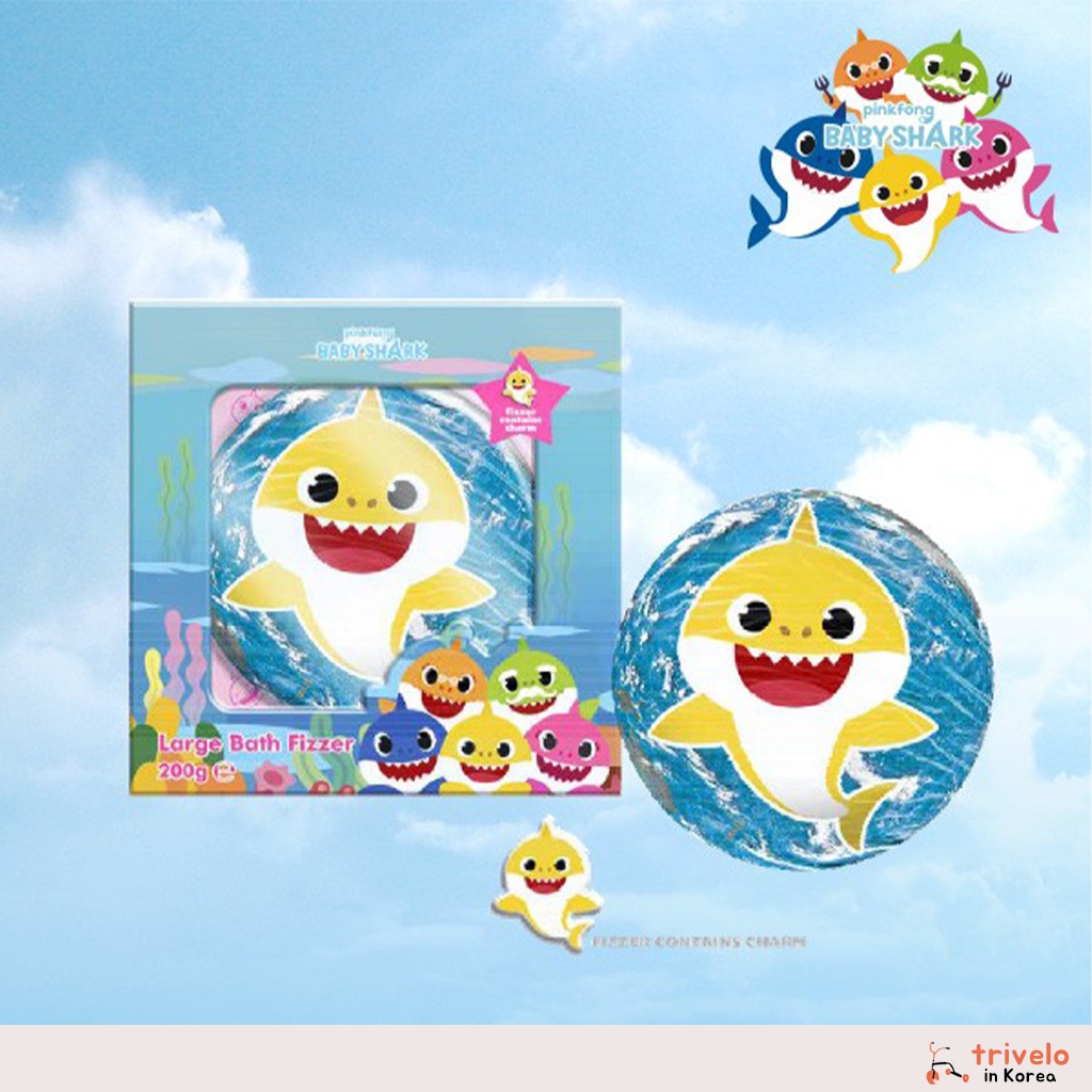 Pinkfong Baby Shark Bath Bomb 200g With Silicon babyshrak Doll Shopee