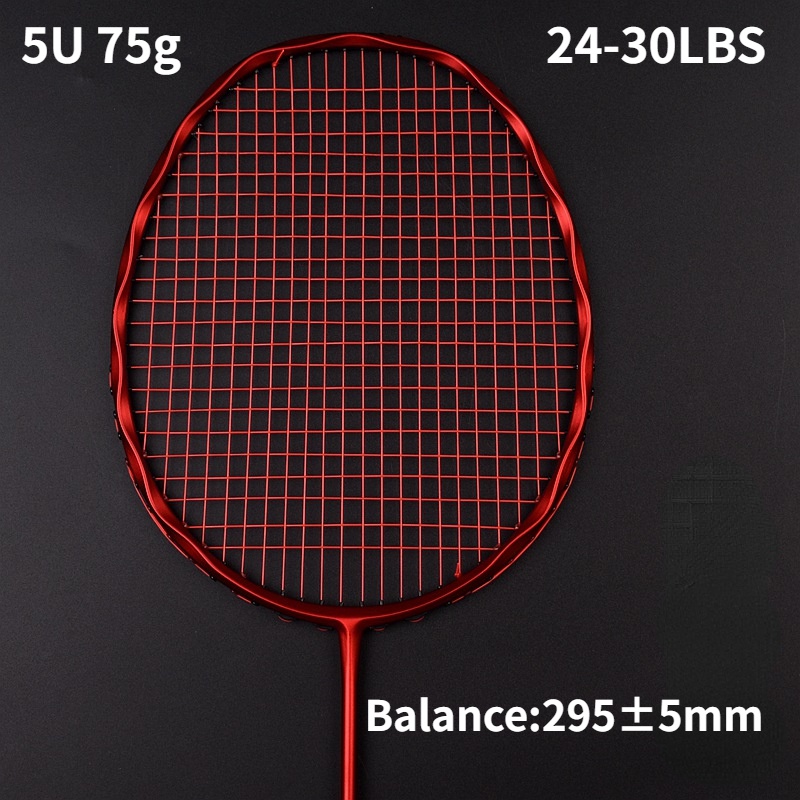 GY 5U 75g Carbon Fiber Badminton Racket Wave Frame Break Wind Free ...