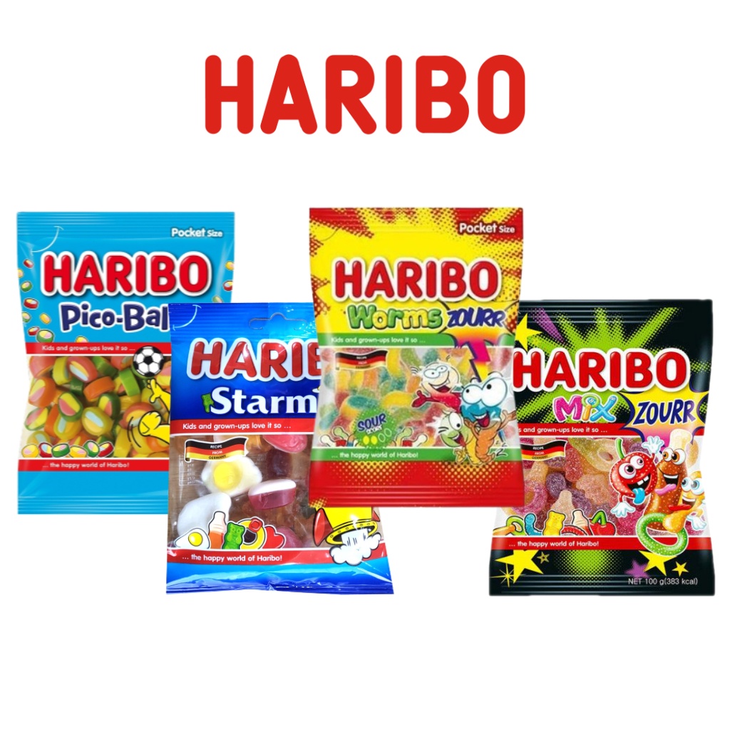 [Haribo] Pocket Size Jelly 100g Collection / Goldbaren, Worms, Pico ...