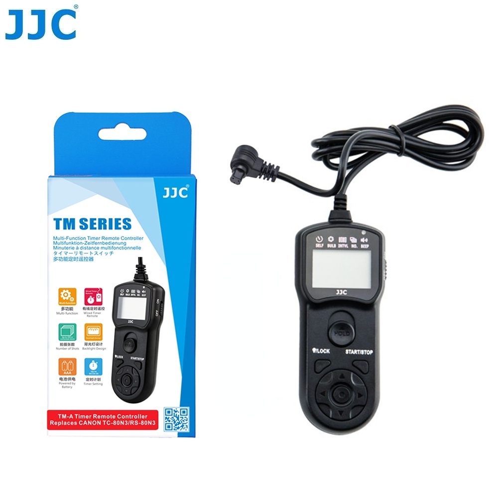 JJC TM-A Time Lapse Remote Control Camera Shutter Release Timer for ...