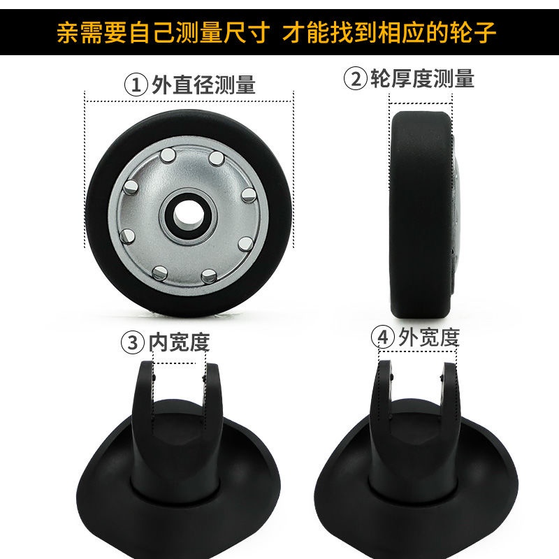 Luggage Suitcase Replacement Wheels Repair Kit Axles Deluxe Luggage