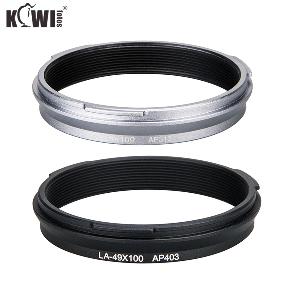 Kiwifotos Lens Filter Adapter Ring for Fuji Fujifilm X100VI X100V X100T