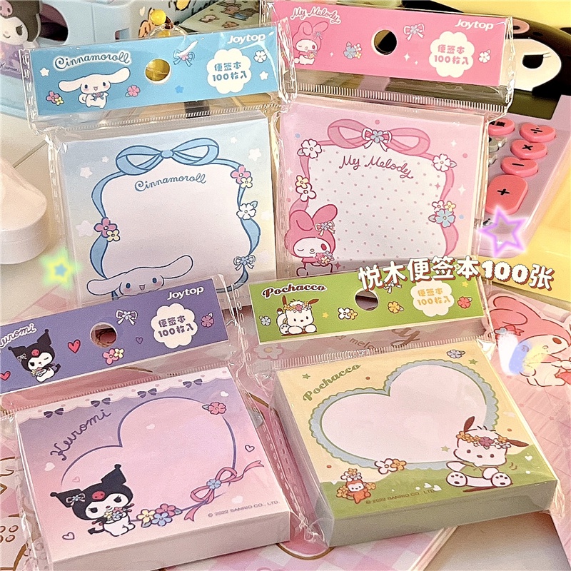 Sanrio Flower Notepad Portable Memo 100pcs Tearable Mini Notebook ...