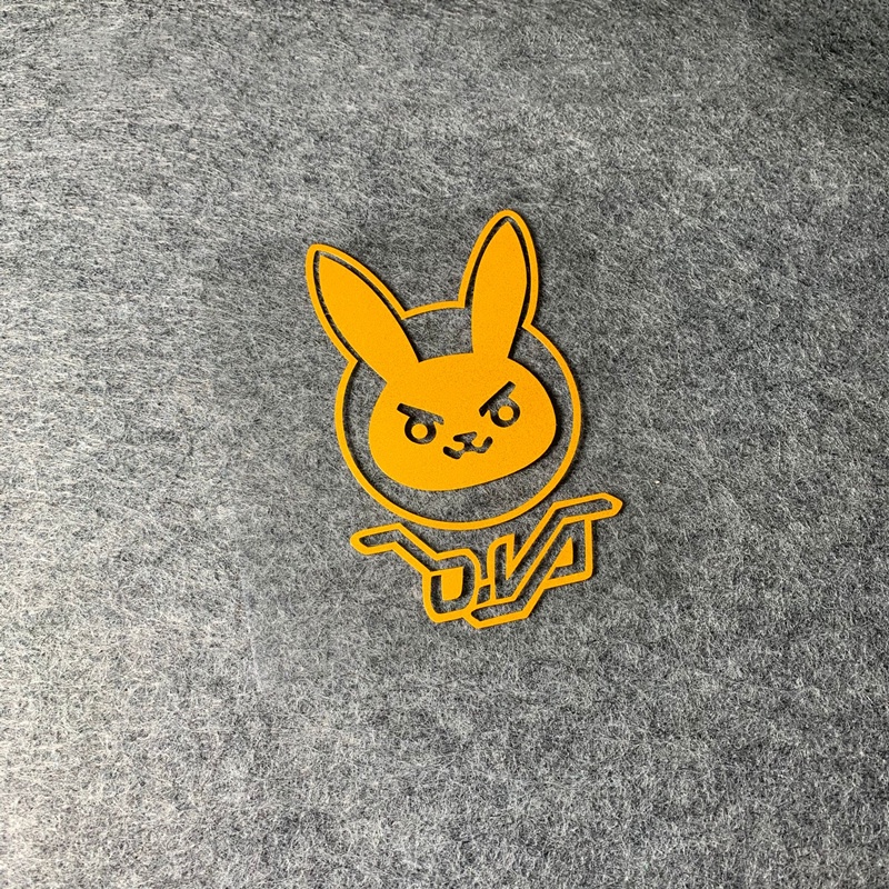 [P-A652] Hollow DVA Rabbit Avatar Reflective Sticker Overwatch Hero ...