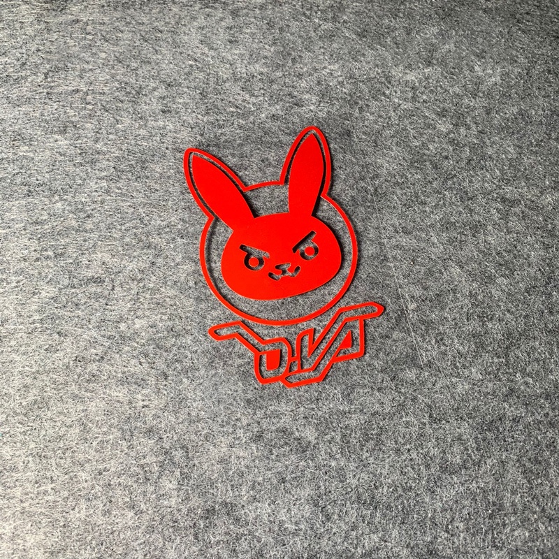 [P-A652] Hollow DVA Rabbit Avatar Reflective Sticker Overwatch Hero ...
