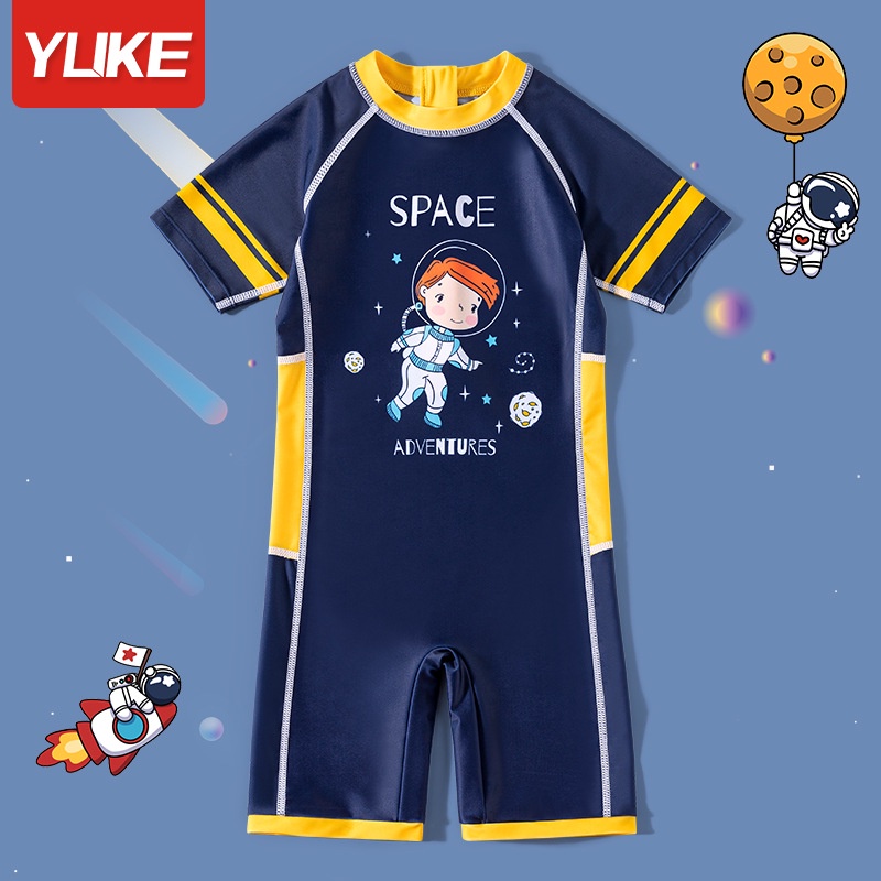 YUKE Boys'swimsuit New one piece swimsuit Student Hot Spring Quick ...