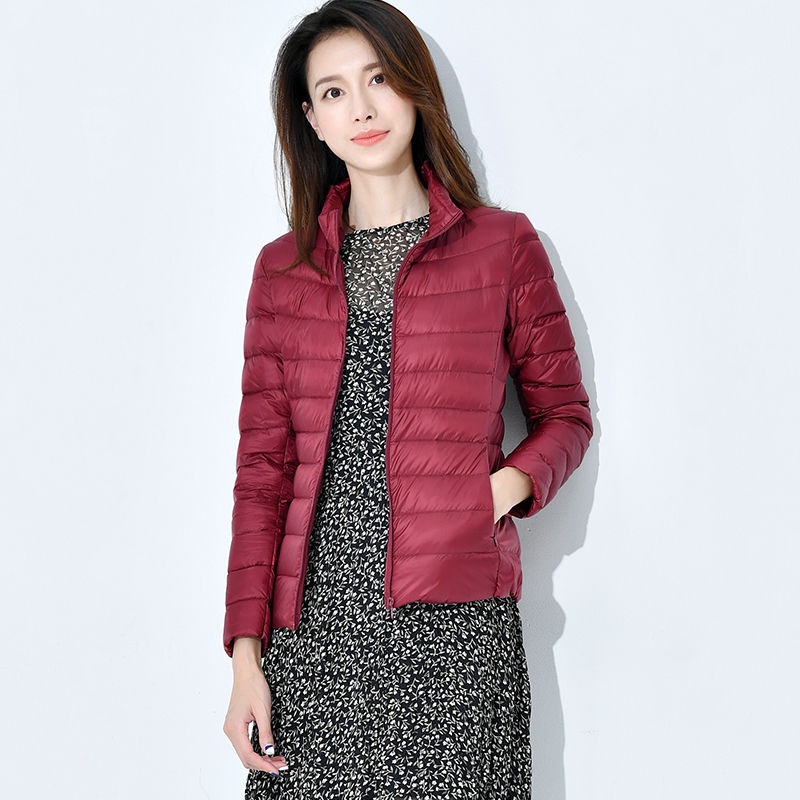 New Autumn and Winter Women's Thin Light Down Jacket Women's Stand Neck