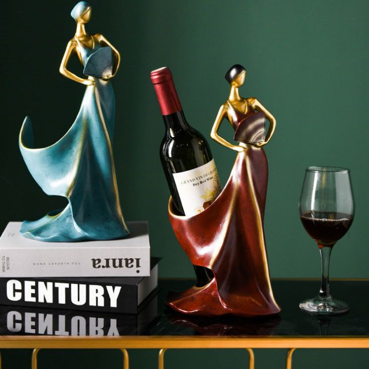 Nordic Red Wine Rack Resin Beauty Grape Wine Rack TV Wine Cabinet ...