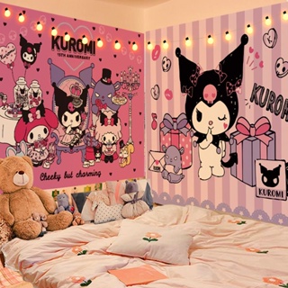 Cartoon Sanrio Paper Poster Hello Kitty Big Wall Poster Kawaii Melody  Kuromi Cinnamoroll Wall Paper Sticker Girls Bedroom Decor - Wall Stickers -  AliExpress