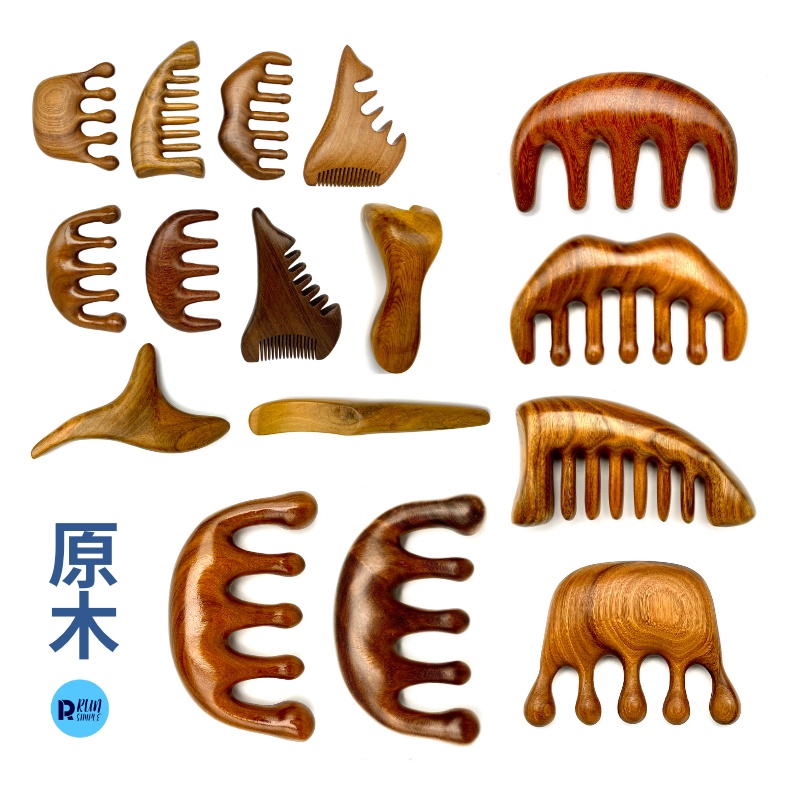 Meridian Massage Wooden Comb | Scalp Massage｜Hair Growth Massage｜Head ...