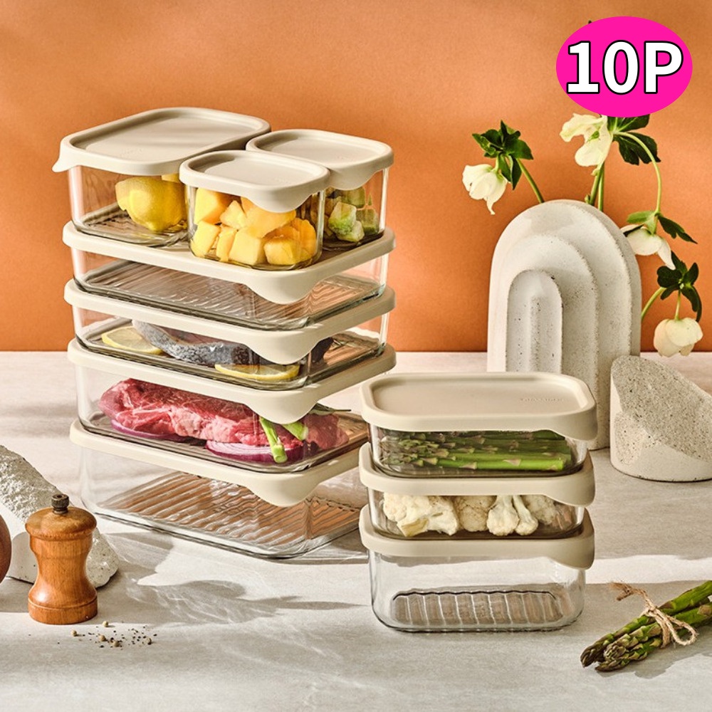 [Glasslock] Korea NO1 Glass Airtight Container Affordable Modular 10