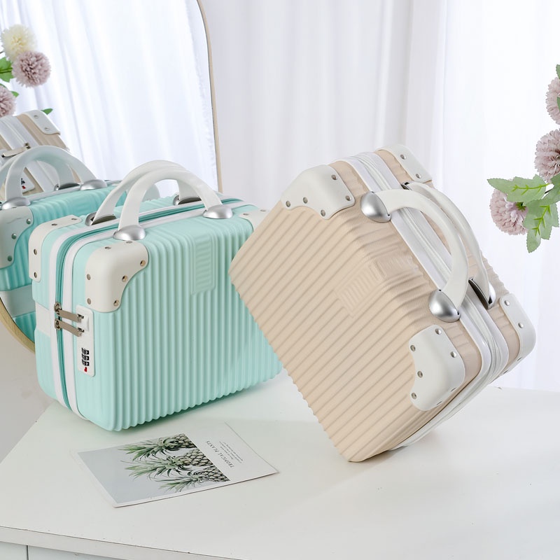 Makeup box Portable small suitcase Female 14 "Makeup bag with