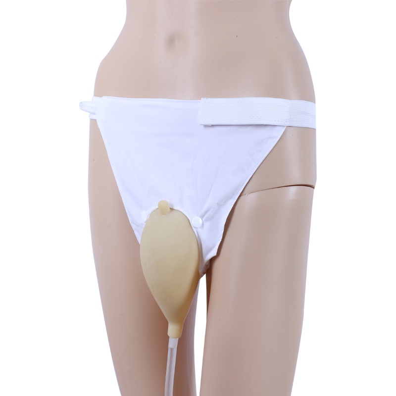 1 Set Male Urinals Underwear Wearable Urine Bag Incontinence Pants Leak  Proof Elderly Underwear 