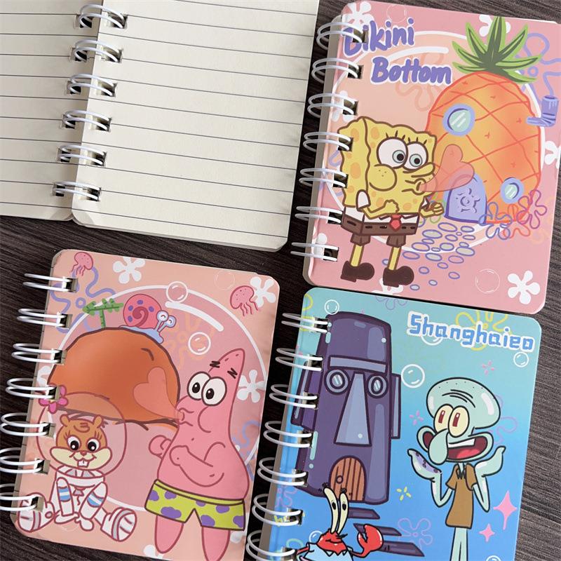 A7 Coil Notebook SpongeBob SquarePants ins Style Cute Horizontal Line ...