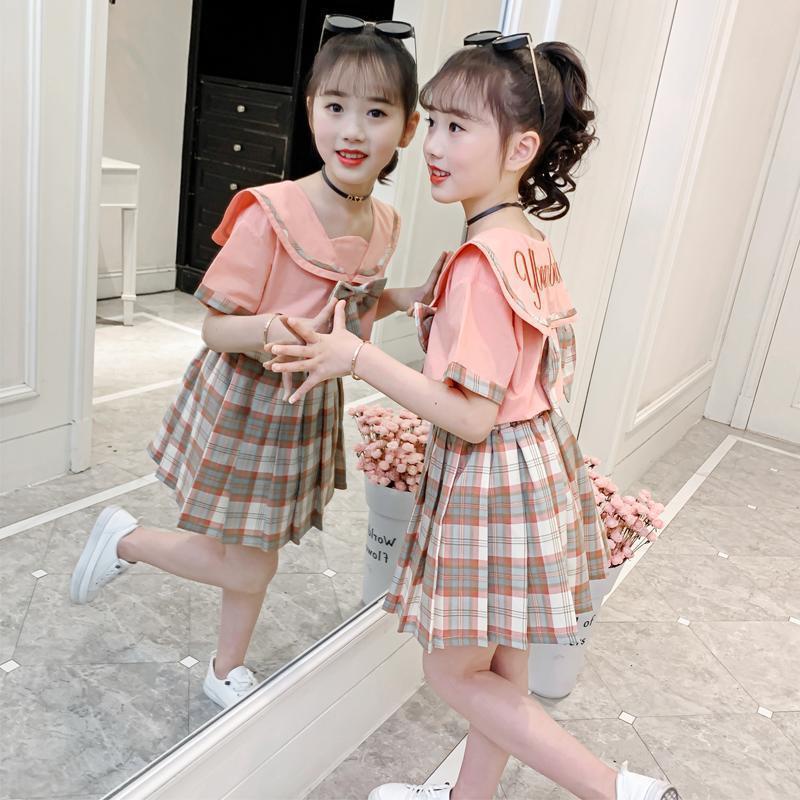Dress Baby Girl baju t shirt budak perempuan murah Girl's suit skirtGirls JK uniform suit summer