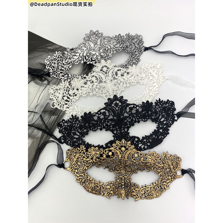 Performance Mask Stage Mask Party Mask Black Lace Mask Female Half-Face ...