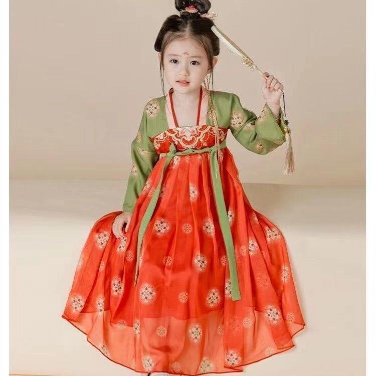 ™۞ Hanfu little girl baby chest Dunhuang skirt little girl Chinese style ancient dress dress