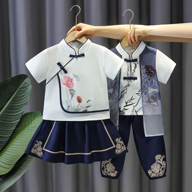 Children Chinese Hanfu Boys Girls Thin Costumes Suit Baby Ruya ...