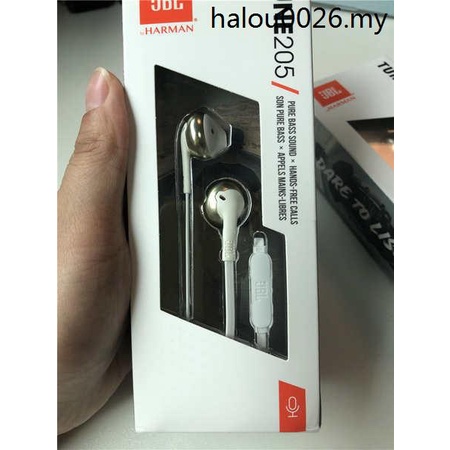 Hot Sale JBL T205 Earphones Semi In Ear Type Subwoofer Wire