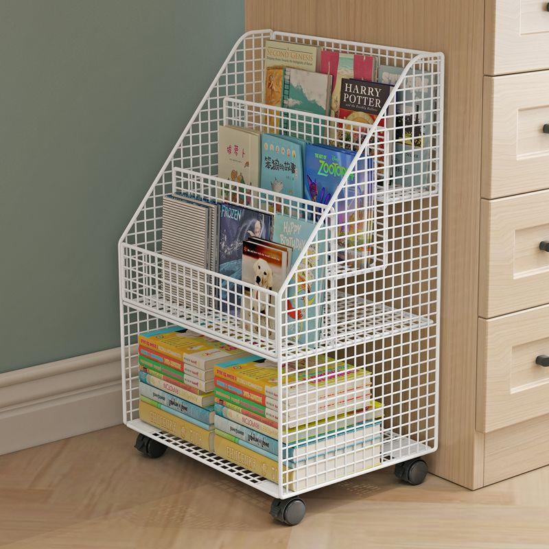 Children's Bookshelf Floor Rack Picture Book Storage Rack Movable