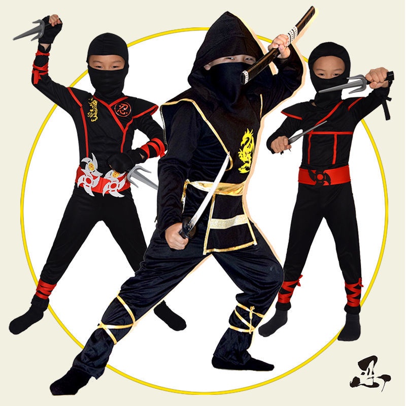 Halloween Children's Ninja Cos Costume Ninja cosplay Costume万圣节儿童忍者cos