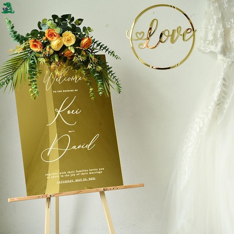 Customized Welcome Sign Acrylic Wedding Water Guide Process Mirror ...