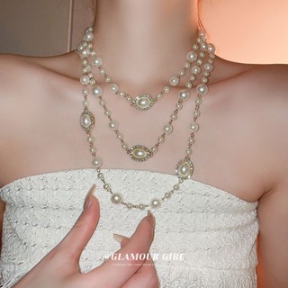 Chanel style online pearl necklace