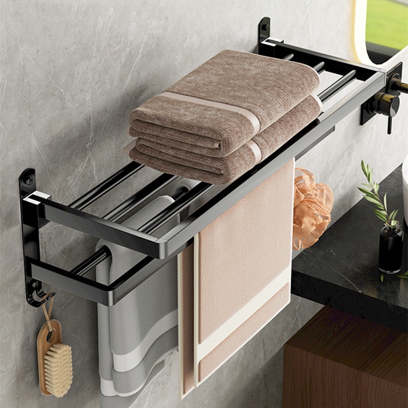 Thick Carbon Steel Towel Rack Bathroom Rack Hotel Bath Towel Rack ...