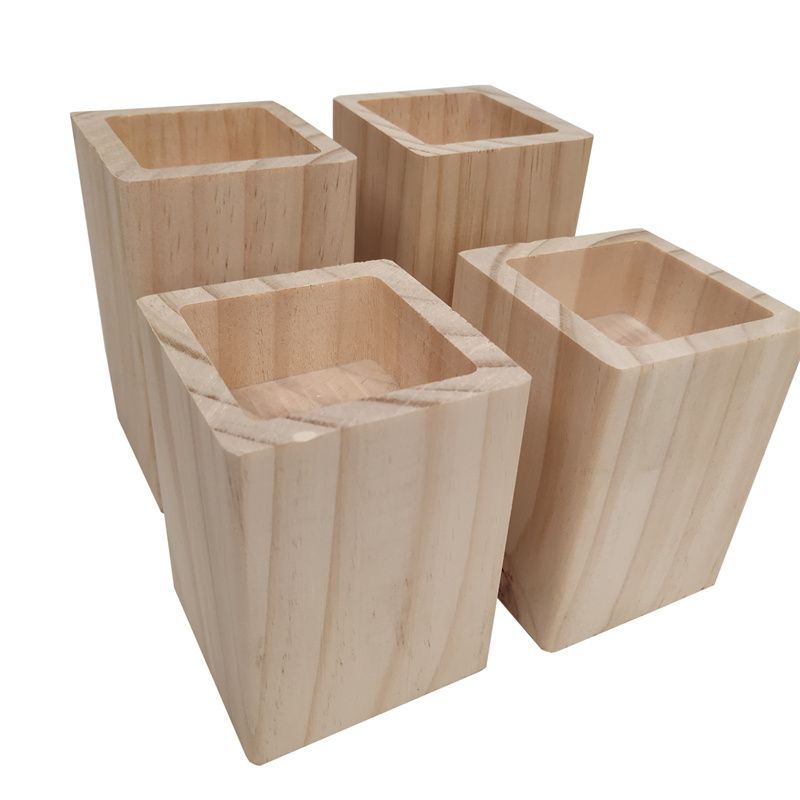 Bed Leg Slotted Table Leg Heightening Solid Wood Bed Leg Cushion Office