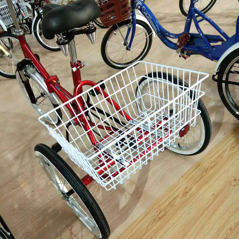 Elderly Human Pedal Tricycle Rear Basket Scooter Recreational Vehicle