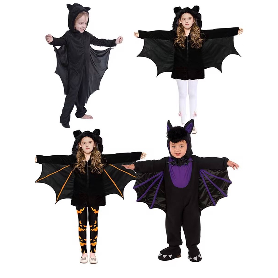 2023 New Style Halloween Bat Costume Children Bat Cloak Cloak cos ...