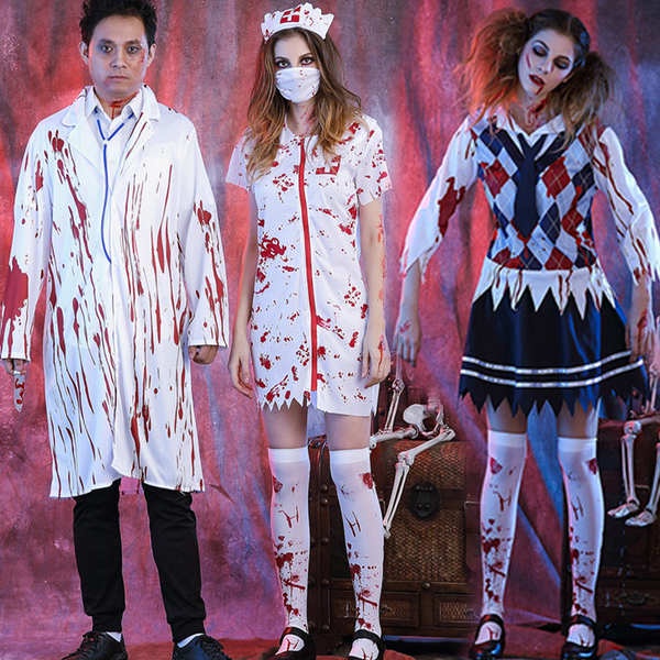 Halloween Nurse COS Horror Vampire Clothes Doctor Nurse Adult Costume